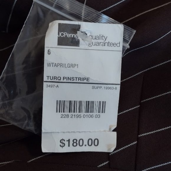 Brown Pinstripe Women's Suit - Picture 3 of 4